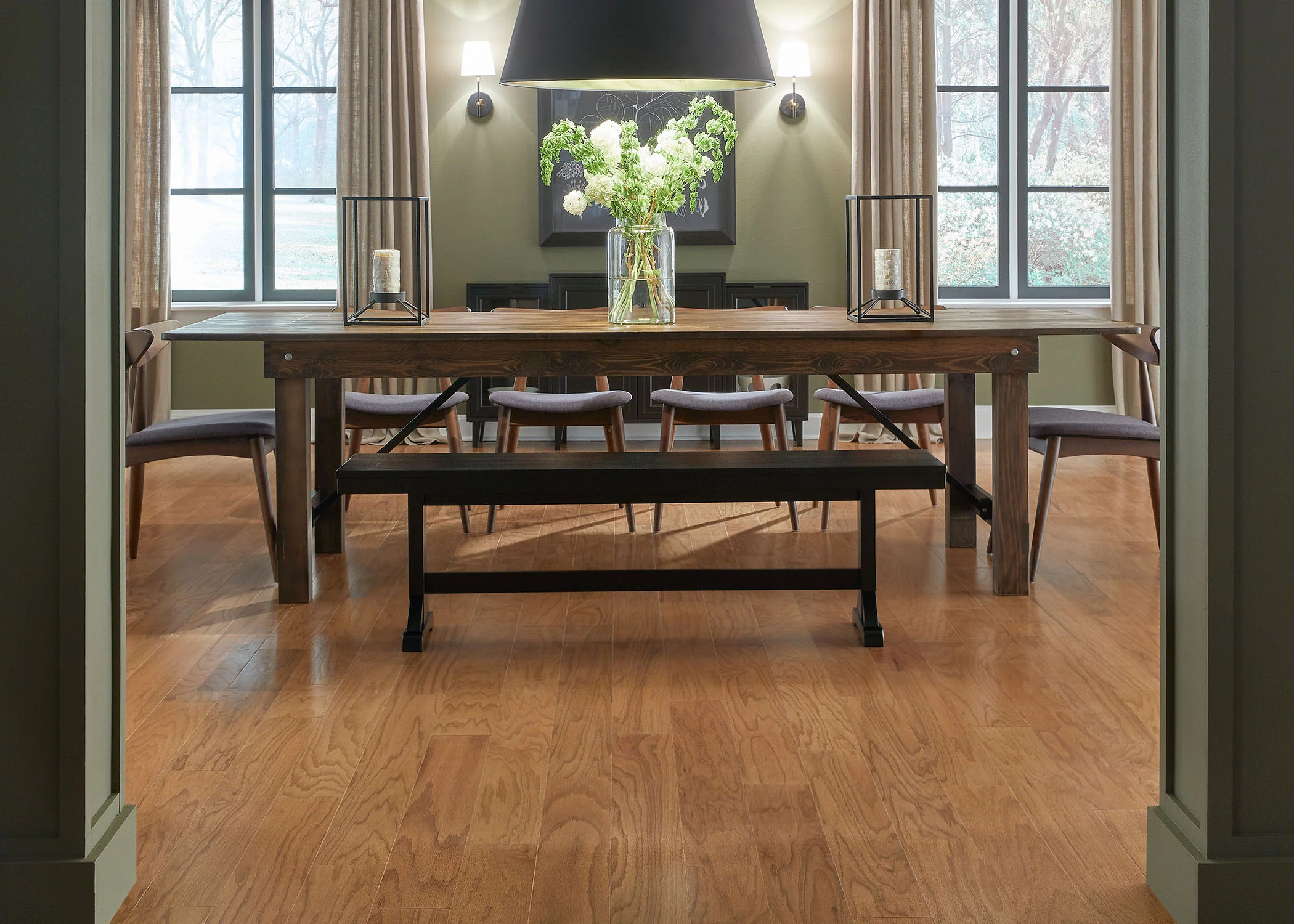3/8 in. Butterscotch Oak Prefinished Engineered Hardwood Flooring 5 in. Wide - Image 3