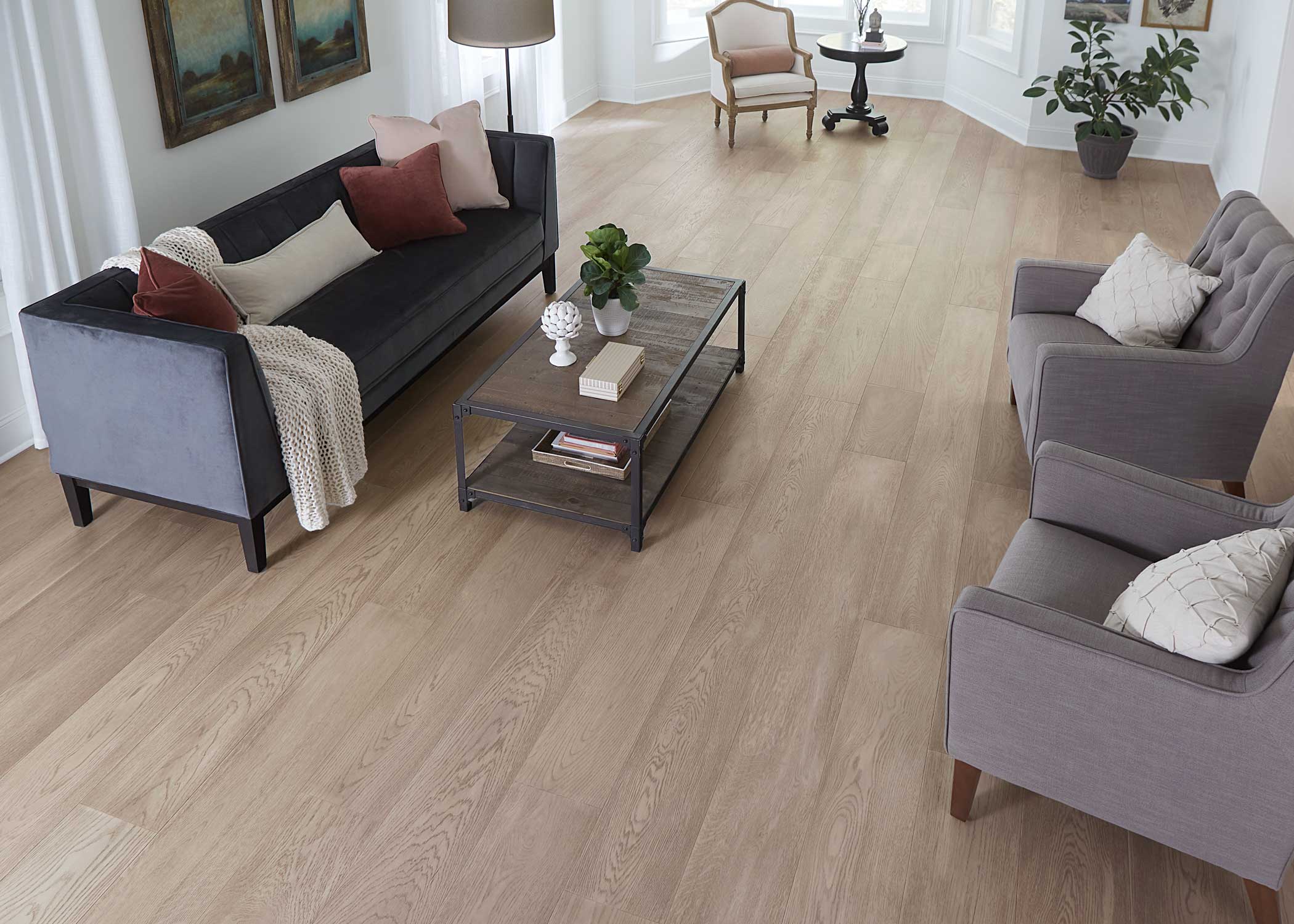 5/8 in. Ocean Cape White Oak Distressed Engineered Hardwood Flooring 9.5 in. Wide - Image 4
