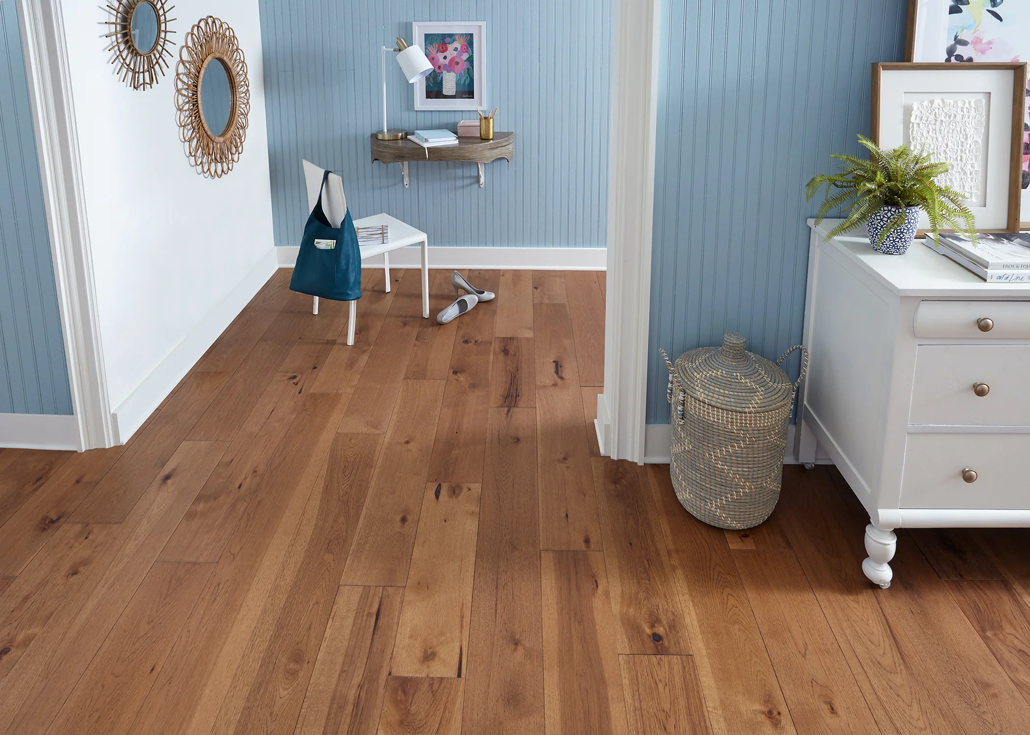 7/16 in. Sugar Mill Hickory Distressed Prefinished Engineered Hardwood Flooring 7.4 in. Wide - Image 2