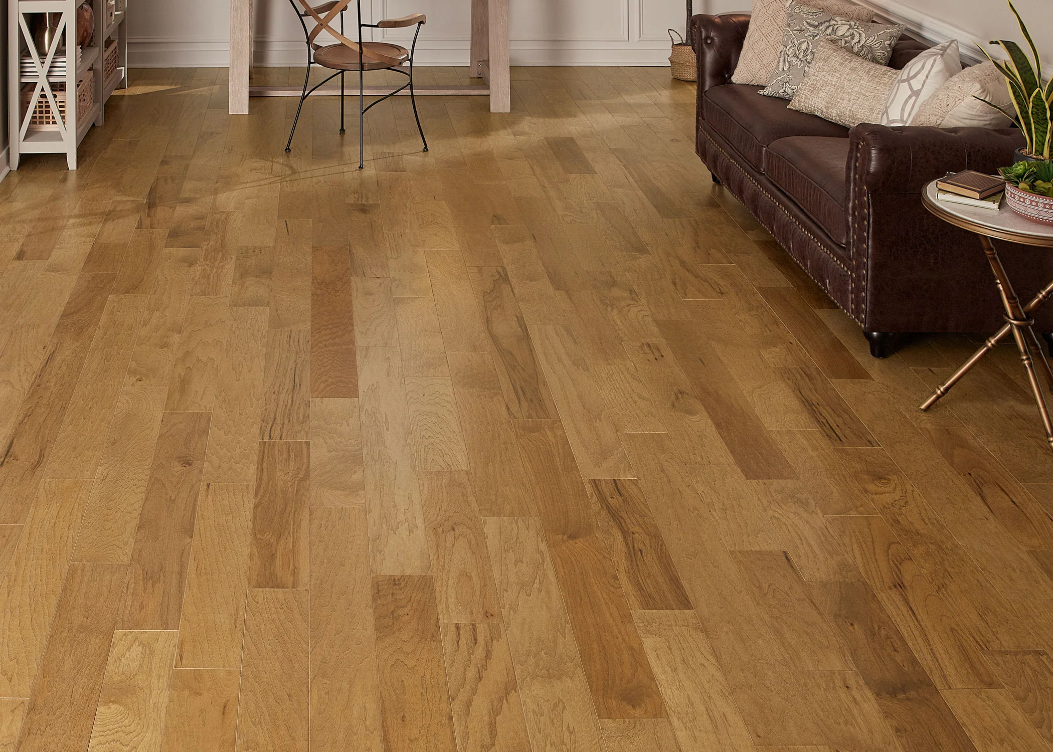 3/8 in. Golden Valley Hickory Quick Click Prefinished Engineered Hardwood Flooring 5.38 in. Wide - Image 4