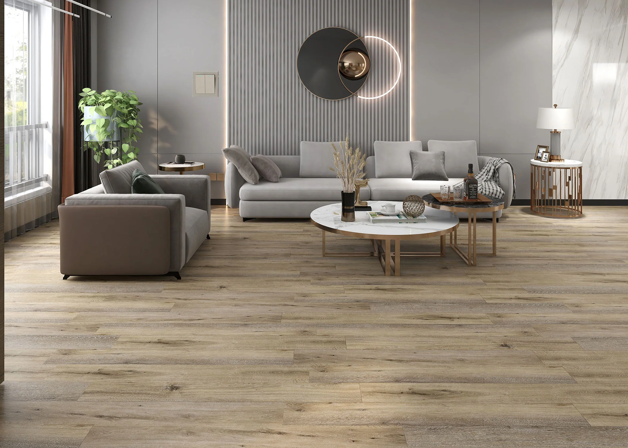 5mm w/pad Canton Brook Oak Waterproof Rigid Vinyl Plank Flooring 6 in. Wide X 48 in. Long - Image 3