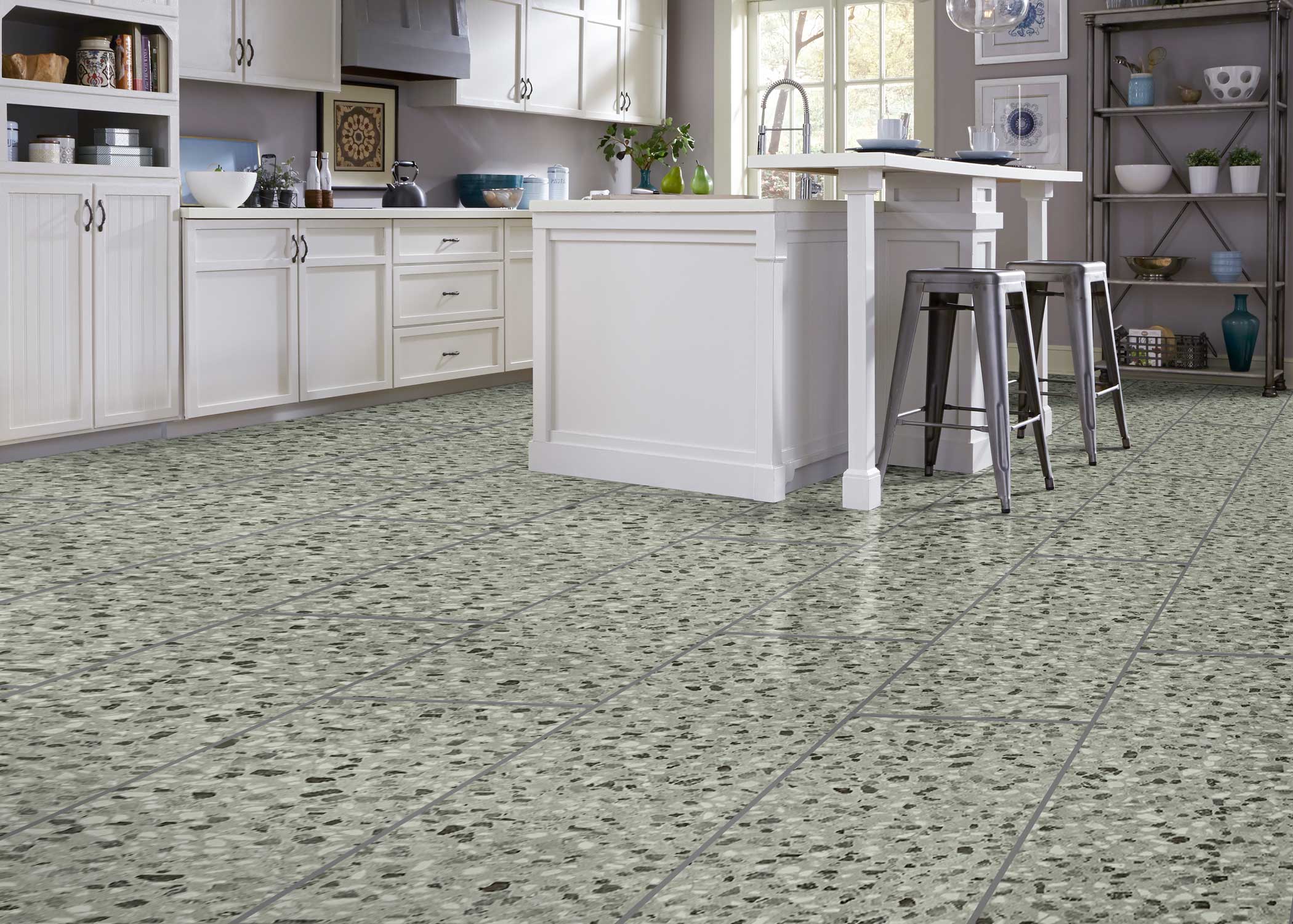 7mm w/pad Grigio Terrazzo TruGrout Waterproof Rigid Vinyl Tile Flooring 12 in. Wide x 48 in. Long - Image 3