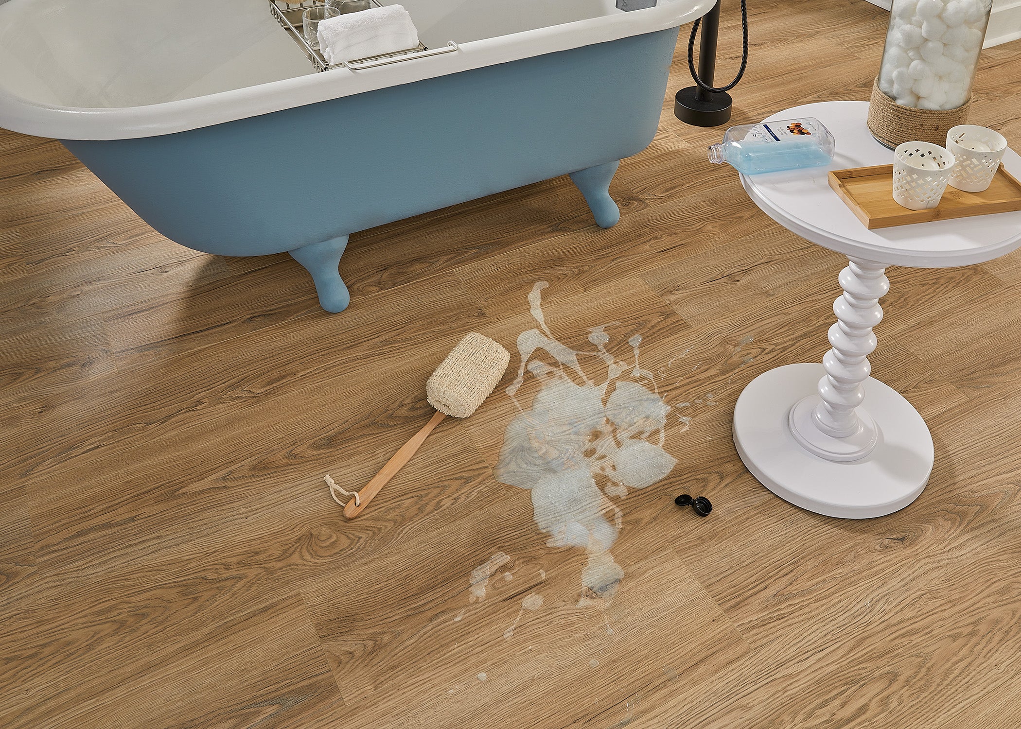 12mm Mallard Oak w/ pad Water-Resistant Laminate Flooring 8.03 in. Wide x 48 in. Long - Image 4