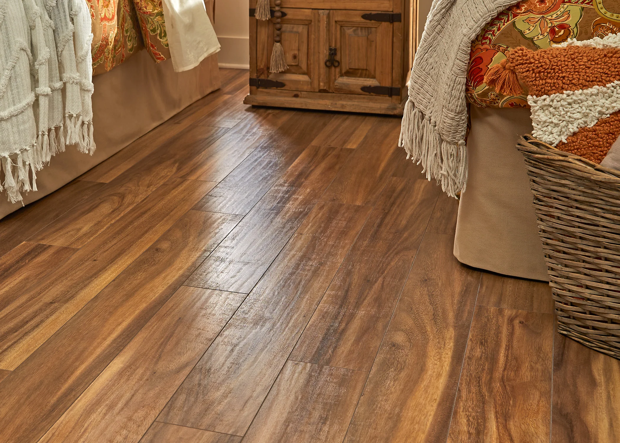 12mm Tobacco Road Acacia w/ pad Water-Resistant Laminate Flooring 6.18 in. Wide x 50.6 in. Length - Image 3