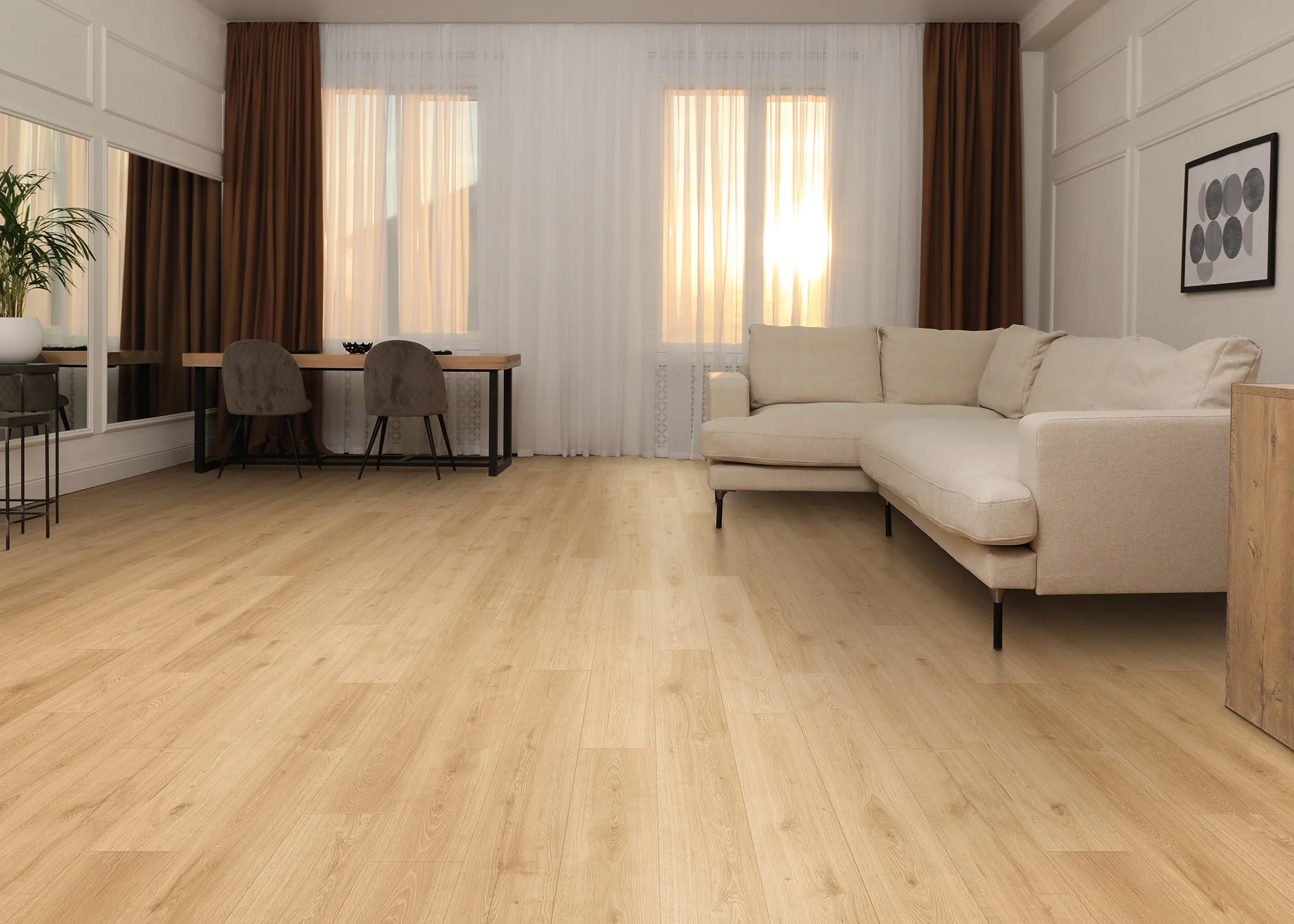 9mm w/pad Magnolia Bridge Oak Water-Resistant Hybrid Resilient Flooring 7.56 in. Wide x 50.63 in. Long - Image 4