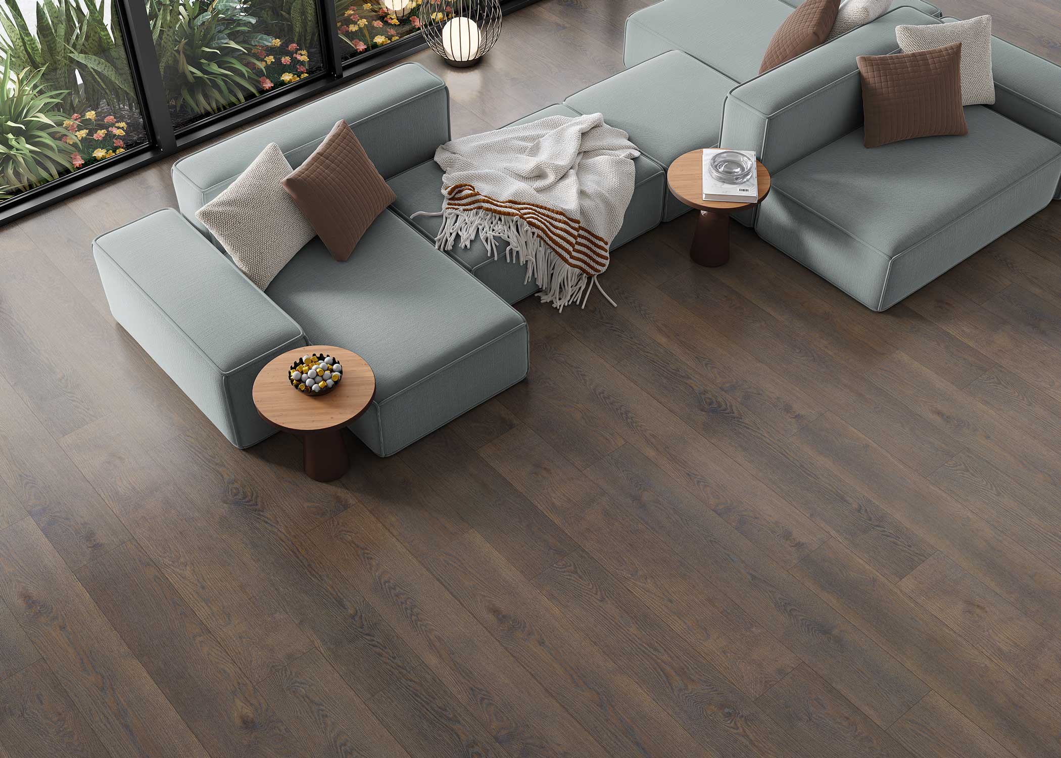 8mm w/pad Pendragon Peak Oak Water-Resistant Hybrid Resilient Flooring 6.97 in. Wide x 50.79 in. Long - Image 3