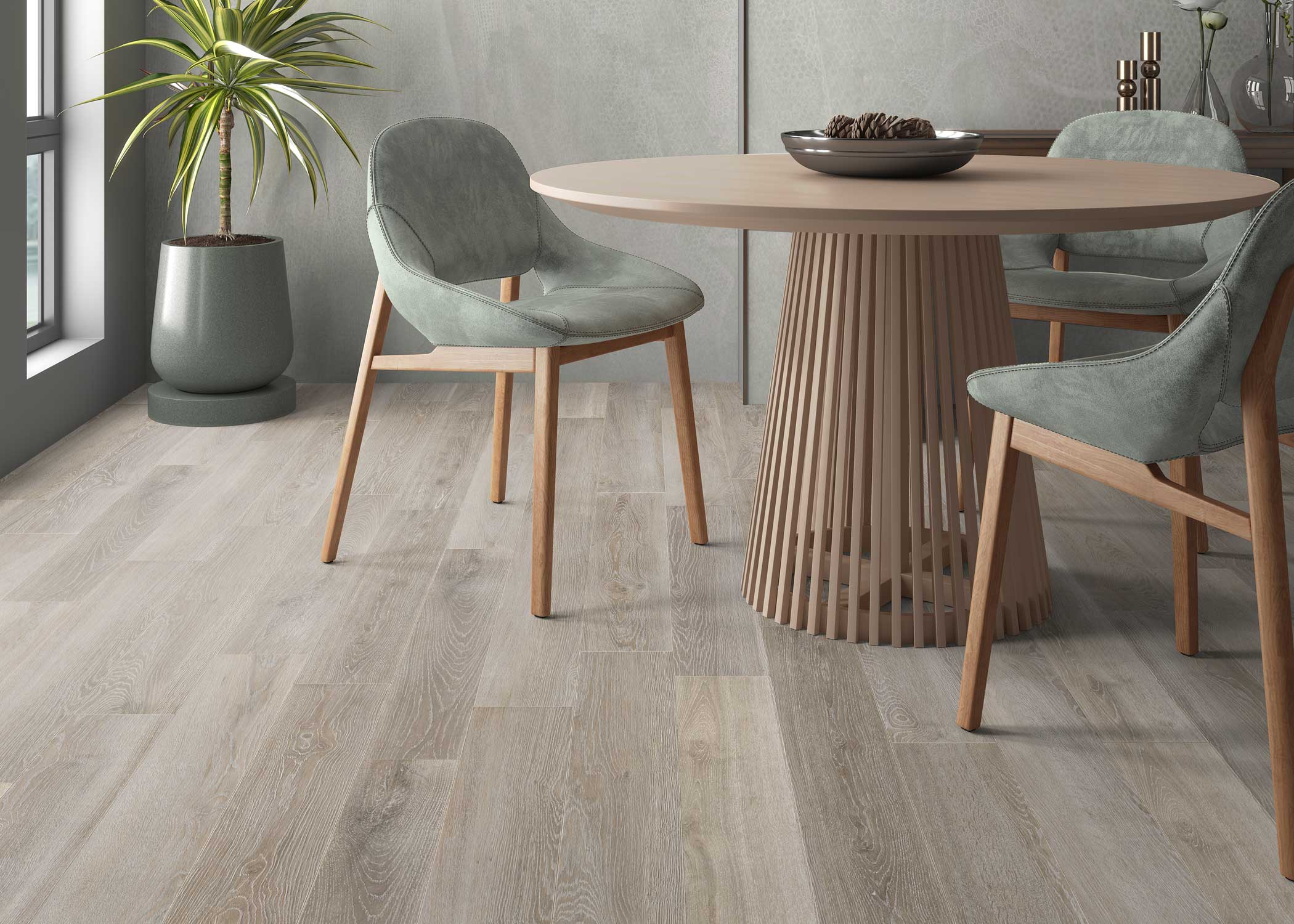 8mm w/pad Swedish Cottage Oak Water-Resistant Hybrid Resilient Flooring 6.97 in. Wide x 50.79 in. Long - Image 3
