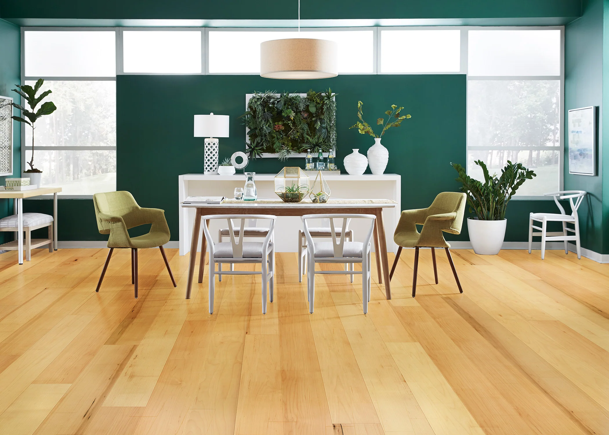 3/8 in. Natural Maple Quick Click Prefinished Engineered Hardwood Flooring 5 in. Wide - Image 4