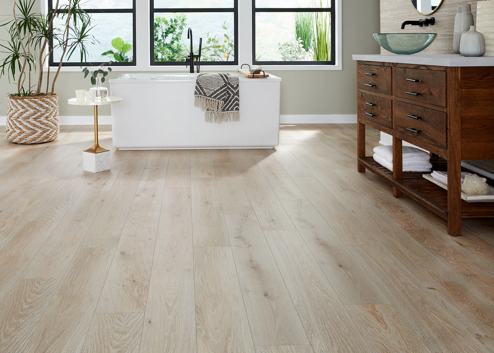 5mm w/pad Cardiff Red Oak Waterproof Rigid Vinyl Plank Flooring 6.81 in. Wide x 51 in. Long - Image 3