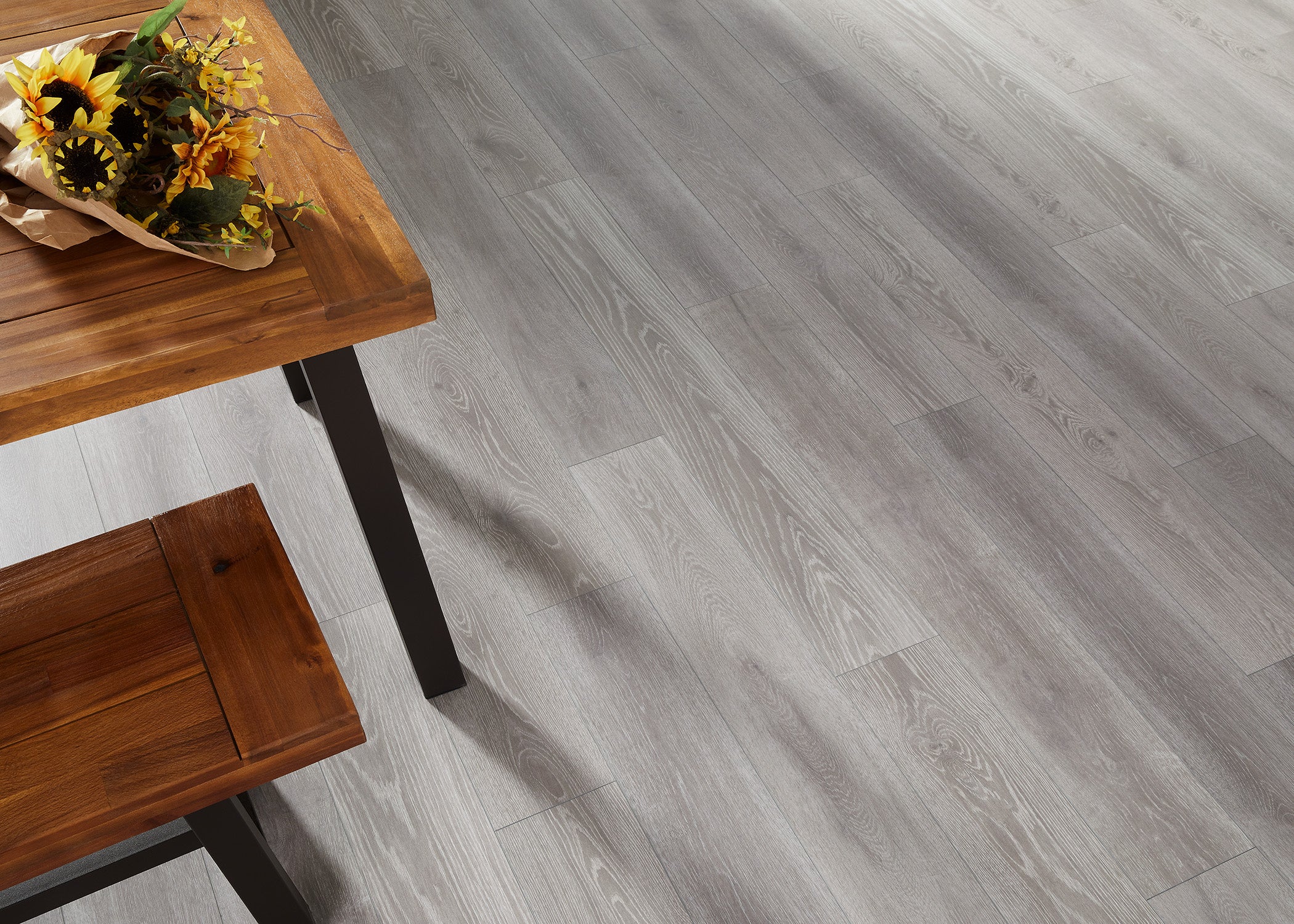 5mm w/pad Sheffield Oak Waterproof Rigid Vinyl Plank Flooring 6.81 in. Wide x 51 in. Long - Image 3